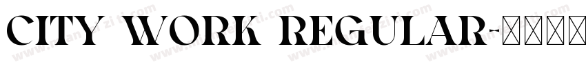 City Work Regular字体转换